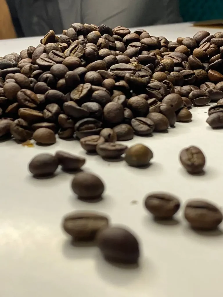 دانه قهوه رست شده ترکیبی 100% روبوستا کافئین پلاس