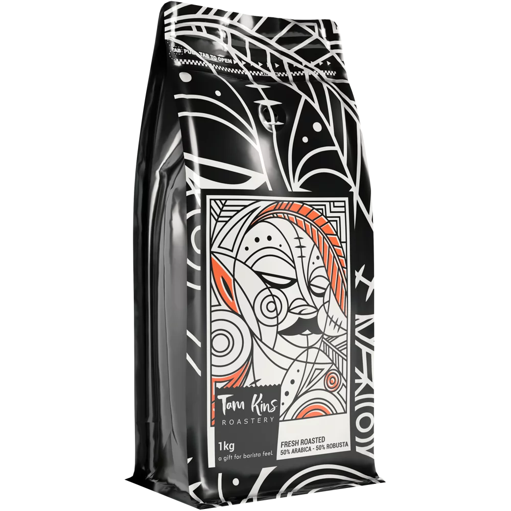 دان قهوه میکس عربیکا 5۰% سفید تام کینز 1 کیلوگرمی