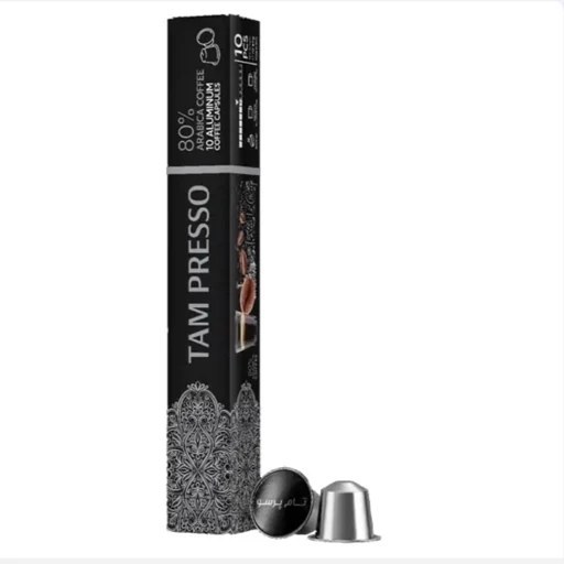 کپسول نقره ای 80% عربیکا تام پرسو 10 عددی