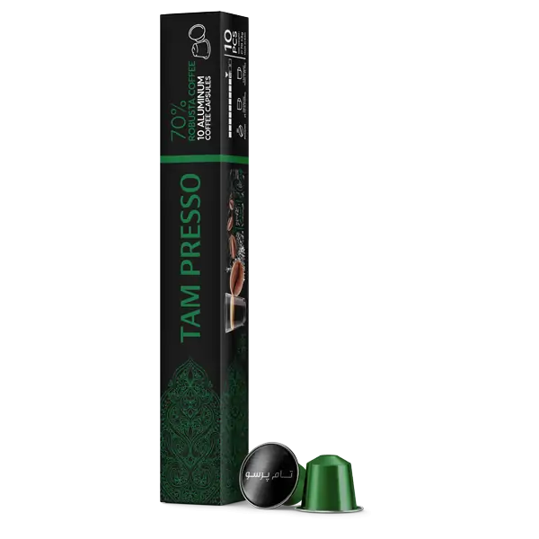 کپسول سبز 70% روبوستا تام پرسو 10 عددی